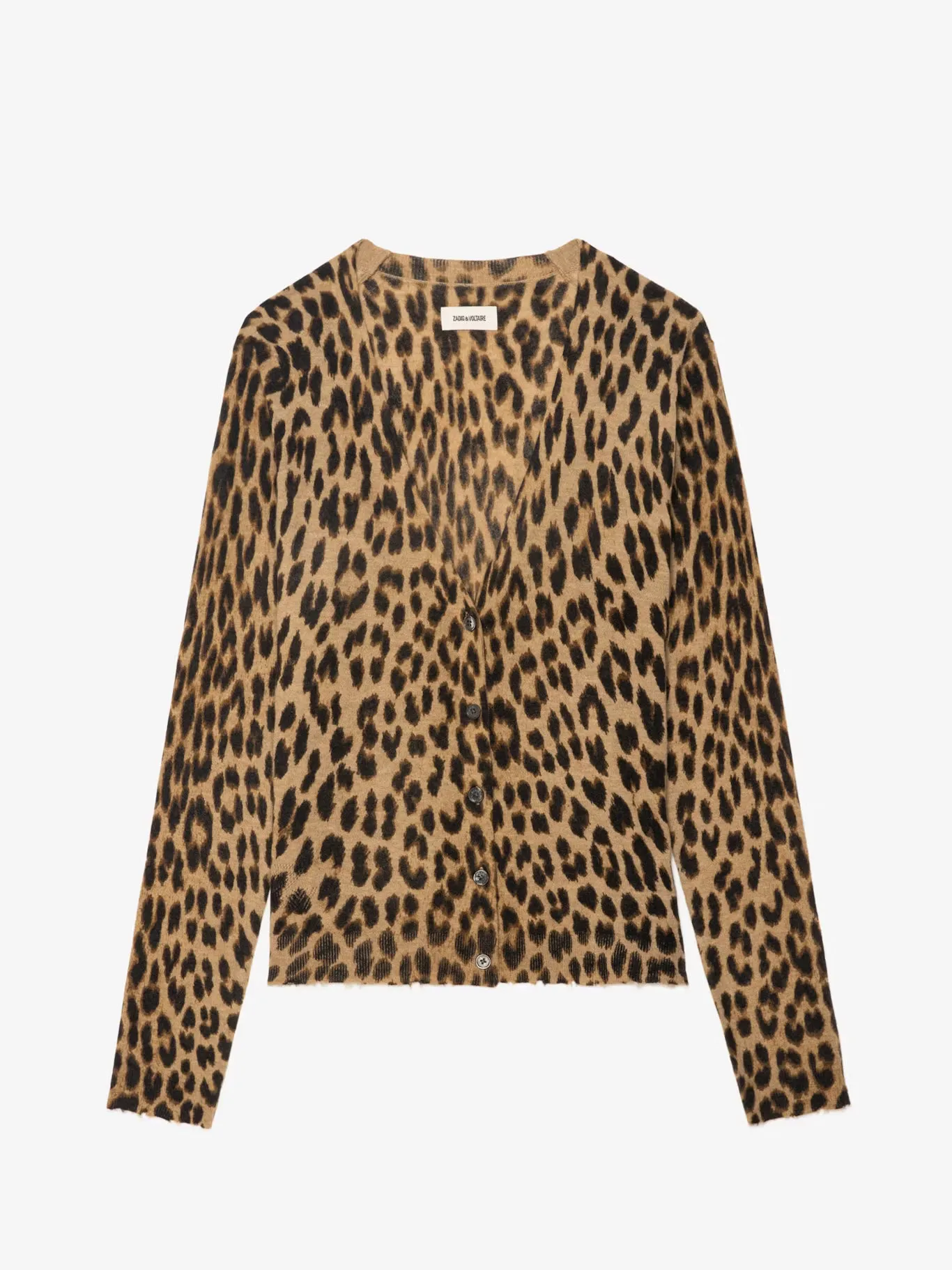 ZADIG & VOLTAIRE MANALA CASHMERE CARDIGAN V-neck Blouse