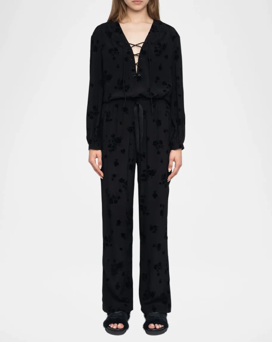 Light wash ZADIG & VOLTAIRE POMA FLORAL PANT